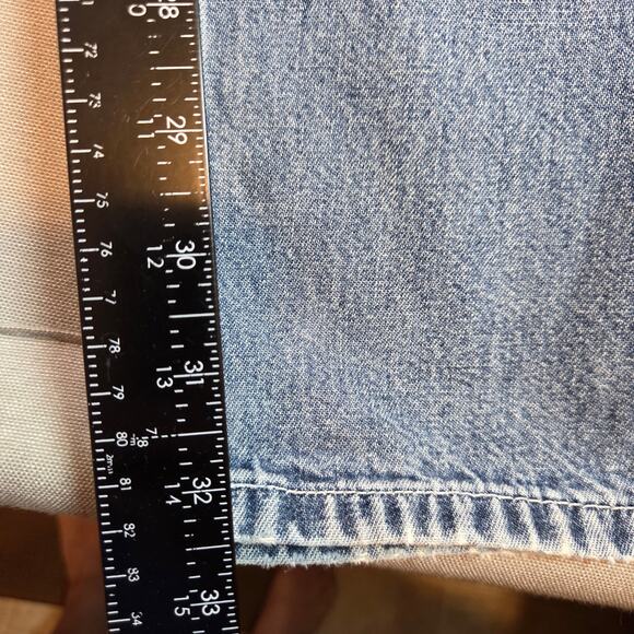 GAP Super Wide Jeans 34x34 Light Wash Denim Made in Mexico Y2K 2000s - Picture 9 of 12